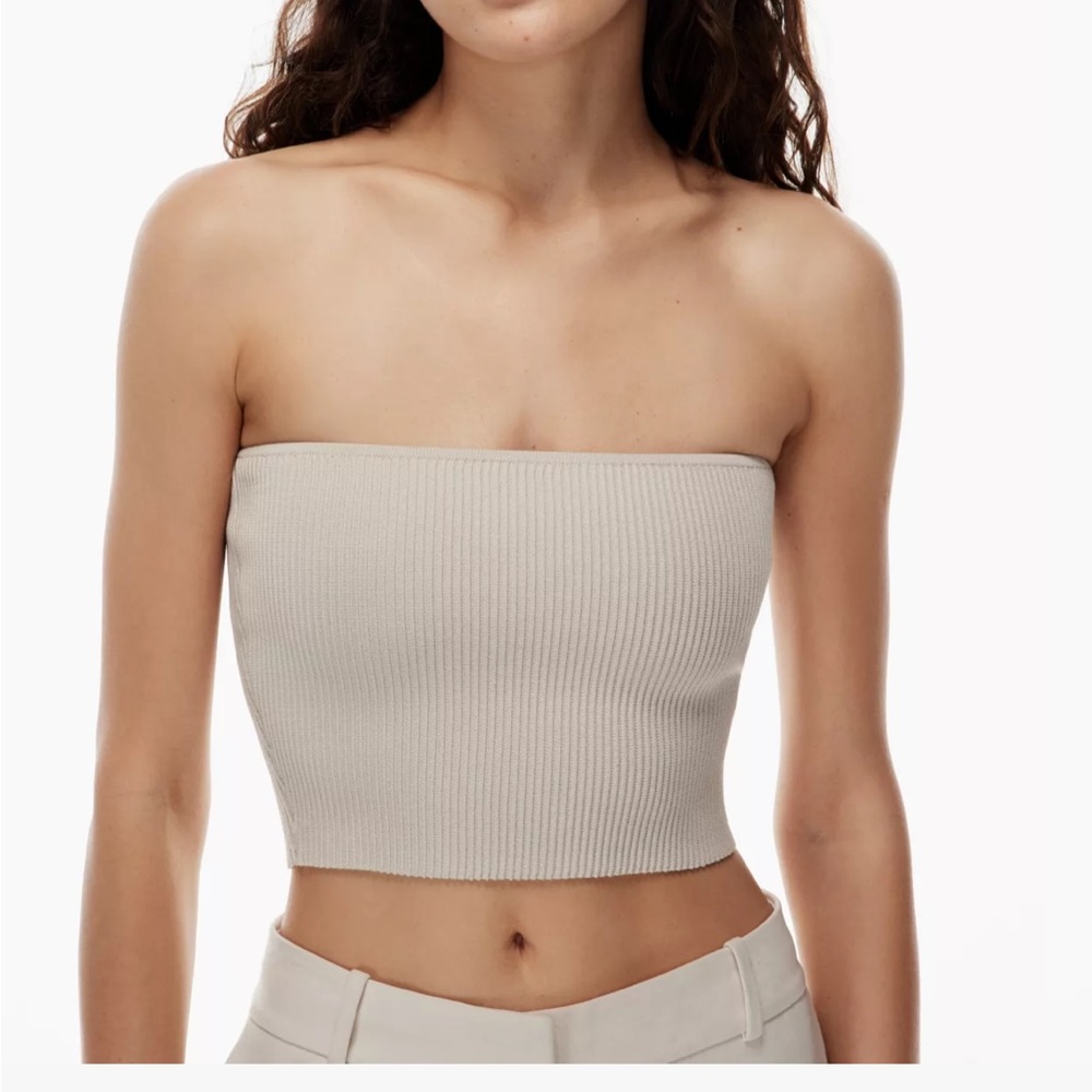 Babaton Aritzia Tube Top in Honey Brown